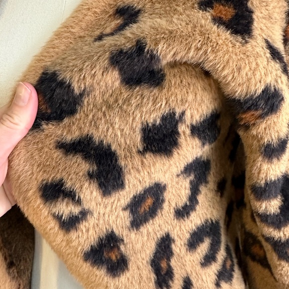 ZARA KIDS - Fuzzy Leopard Print Open Cardigan - SIZE 10-12 - Picture 2 of 7